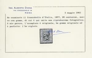 1877 - 20 cent. ocra arancio (28), ... 