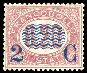 1878 - 2 cent. su 0,20 lire Servizio ... 