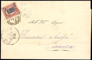 1880 - 2 cent. su 1 lira  Servizio ... 