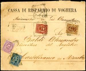 1893 - 10 cent., 25 cent., 60 cent., 1 lira ... 