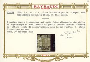 1890 - 2 cent. su 10 cent. ... 