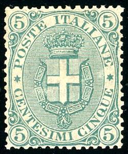 1891 - 5 cent. Stemma (59), buona/ottima ... 