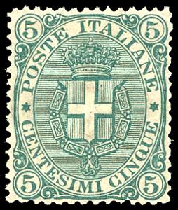 1891 - 5 cent. Stemma (59), ottima ... 