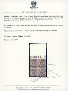 1901 - 1 cent. Floreale, ... 