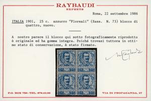 1901 - 25 cent. Floreale (73), ... 