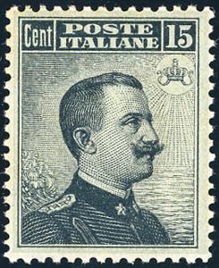 1909 - 15 cent. Michetti, II tipo (86), ... 