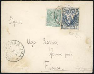 1917 - 15 + 5 cent. Croce Rossa, falso per ... 