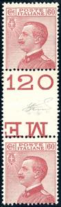 1918 - 60 cent. carminio Michetti (111), ... 