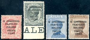 1922 - Congresso Filatelico, serie completa ... 
