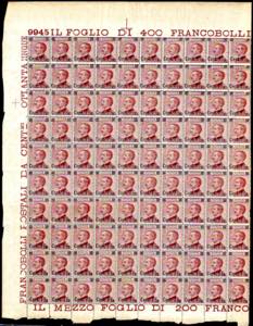 1924 - 7 1/2 cent. su 85 cent., I tipo, ... 