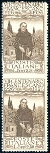 1926 - 5 + 2,50 lire San Francesco, coppia ... 