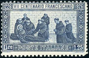 1926 - 1,25 lire San Francesco, dent. 11 da ... 