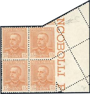 1929 - 15 cent. Parmeggiani (240), blocco di ... 