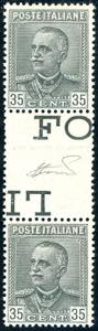 1929 - 35 cent. ardesia Vittorio Emanuele ... 