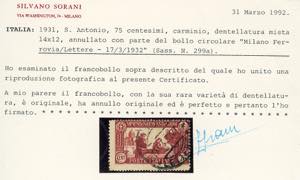 1931 - 75 cent. SantAntonio, ... 