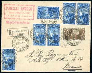 1932 - Raccomandata da Milano 23/11/1932 a ... 