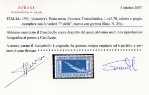 1930 - 7,70 lire Crociera Balbo, ... 