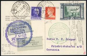1933 - 3 lire Zeppelin, 50 cent. e 1,75 lire ... 