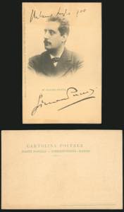 AUTOGRAFI - Giacomo Puccini (1858/1924), ... 