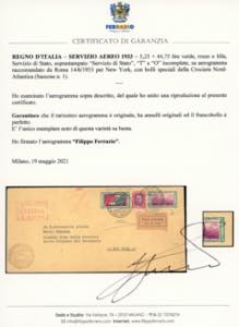 1933 - 5,25 + 44,75 lire Trittico ... 