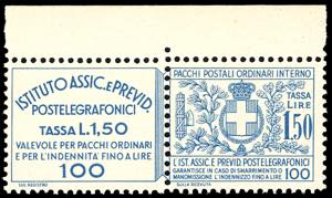 1936 - 1,50 lire Assicurazioni ... 