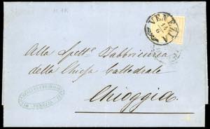 1858 - 5 cent. giallo ocra o ... 