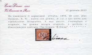 1870 - 50 cent. ocra e carminio ... 