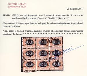 1891 - 10 cent. su 2 cent. ... 