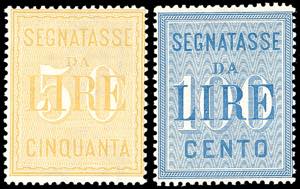 1903 - 50 lire e 100 lire (31/32), gomma ... 