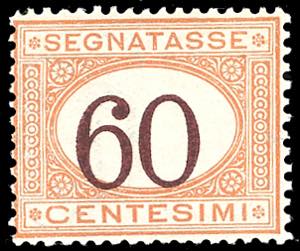 1924 - 60 cent. arancio e cifre brune (33), ... 