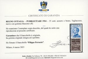 1924 - 25 cent. Tagliacozzo (08), ... 