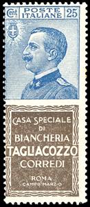 1924 - 25 cent. Tagliacozzo (08), gomma ... 