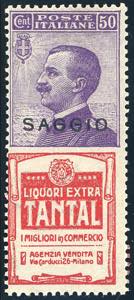 1924 - 50 cent. Tantal (18), soprastampato ... 