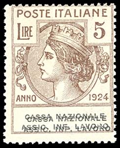 CASSA NAZIONALE ASSIC. INF. LAVORO 1924 - 5 ... 