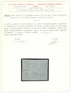 1863 - De La Rue, prova di ... 