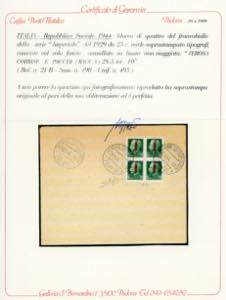 1944 - 25 cent. soprastampato ... 