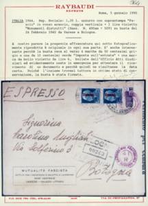 1945 - 1,25 lire soprastampa ... 