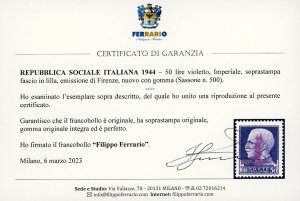 1944 - 50 lire, soprastampato ... 