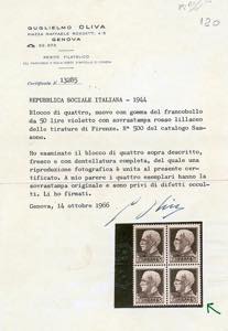 1944 - 50 lire, soprastampato ... 