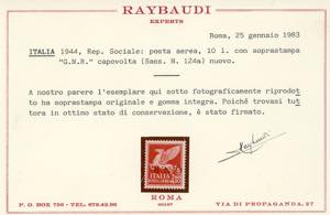 1944 - Soprastampa G.N.R. di ... 