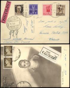 1944 - 1 lira posta aerea e 30 cent. ... 