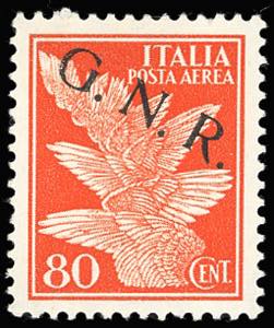 1943 - 80 cent. soprastampa G.N.R. di ... 
