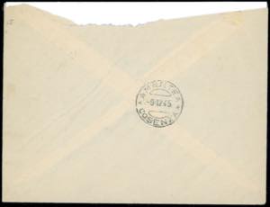 1945 - 2 lire su 25 cent. verde, ... 