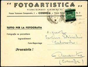 1945 - 2 lire su 25 cent. verde, Falso ... 