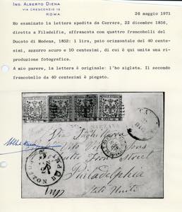 MODENA-STATI UNITI 1856 - 1 lira ... 