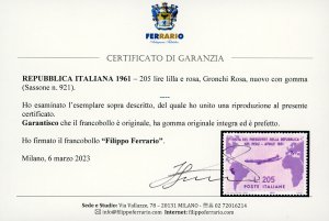 1961 - 205 lire Gronchi rosa ... 