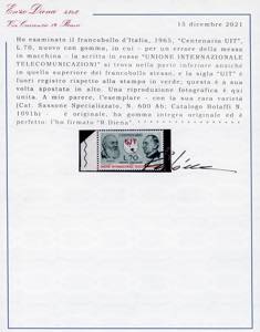 1965 - 70 lire Centenario UIT, ... 