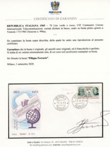 1965 - 70 lire Centenario UIT, ... 