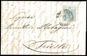 1854 - 45 cent. azzurro ardesia, II tipo, ... 