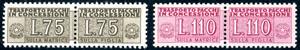 1955 - 75 lire e 110 lire, filigrana stelle ... 
